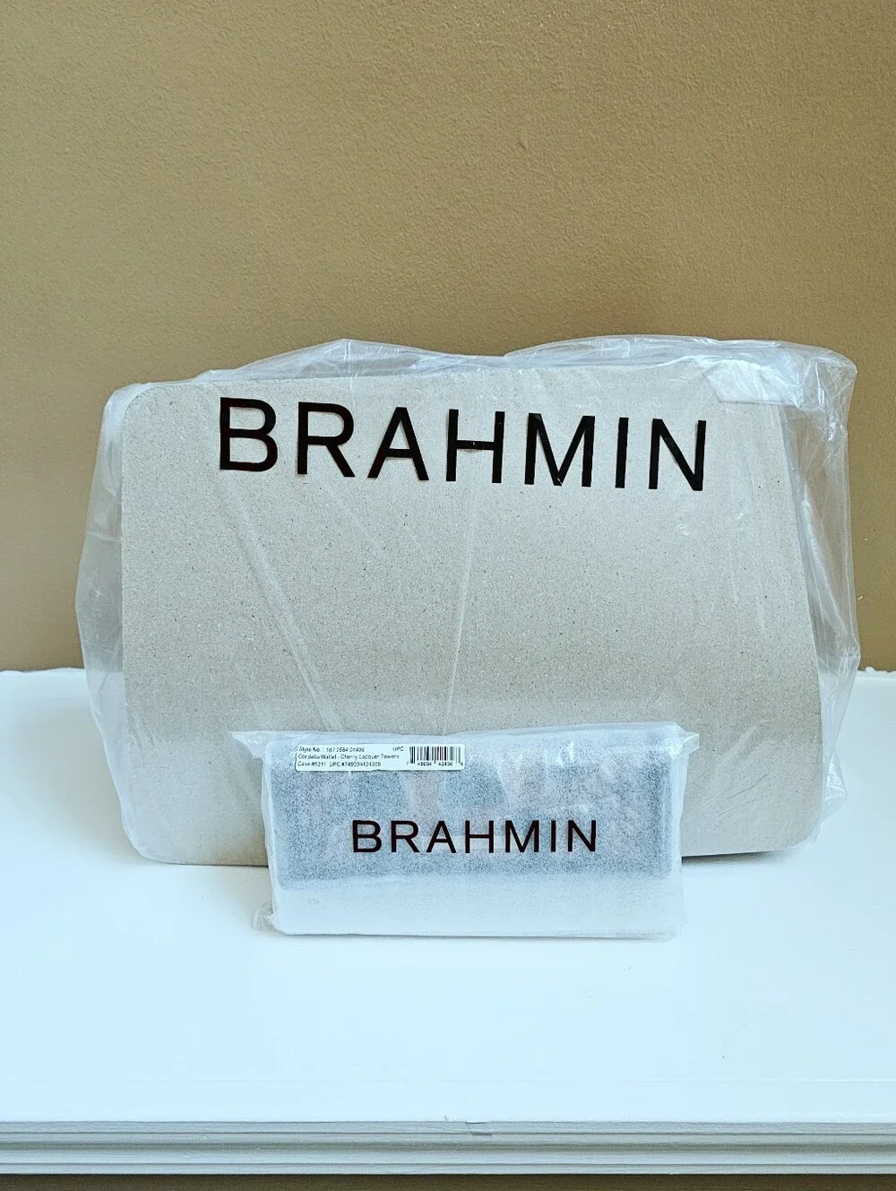 NWT Brahmin CHERRY LACQUER TOWERS Dayan w/Cordelia Wallet